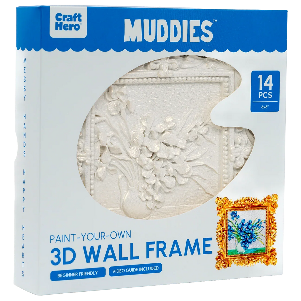 Craft Hero™️ Muddies™️: 3D Wall Frame - Blue Iris