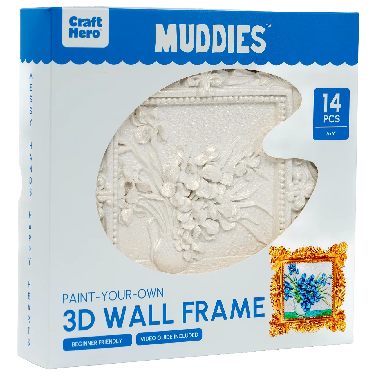 Craft Hero™️ Muddies™️: 3D Wall Frame - Blue Iris