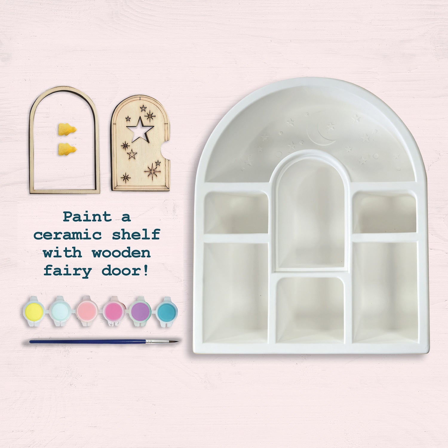 Bright Stripes Wish*Craft Paint a Curio Shelf
