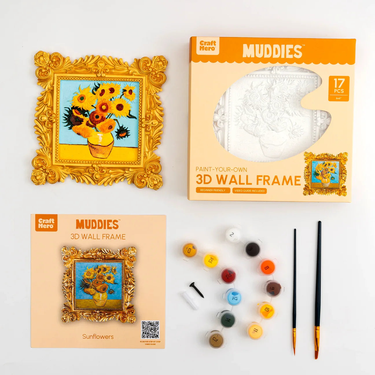 Craft Hero™️ Muddies™️: 3D Wall Frame - Sunflowers