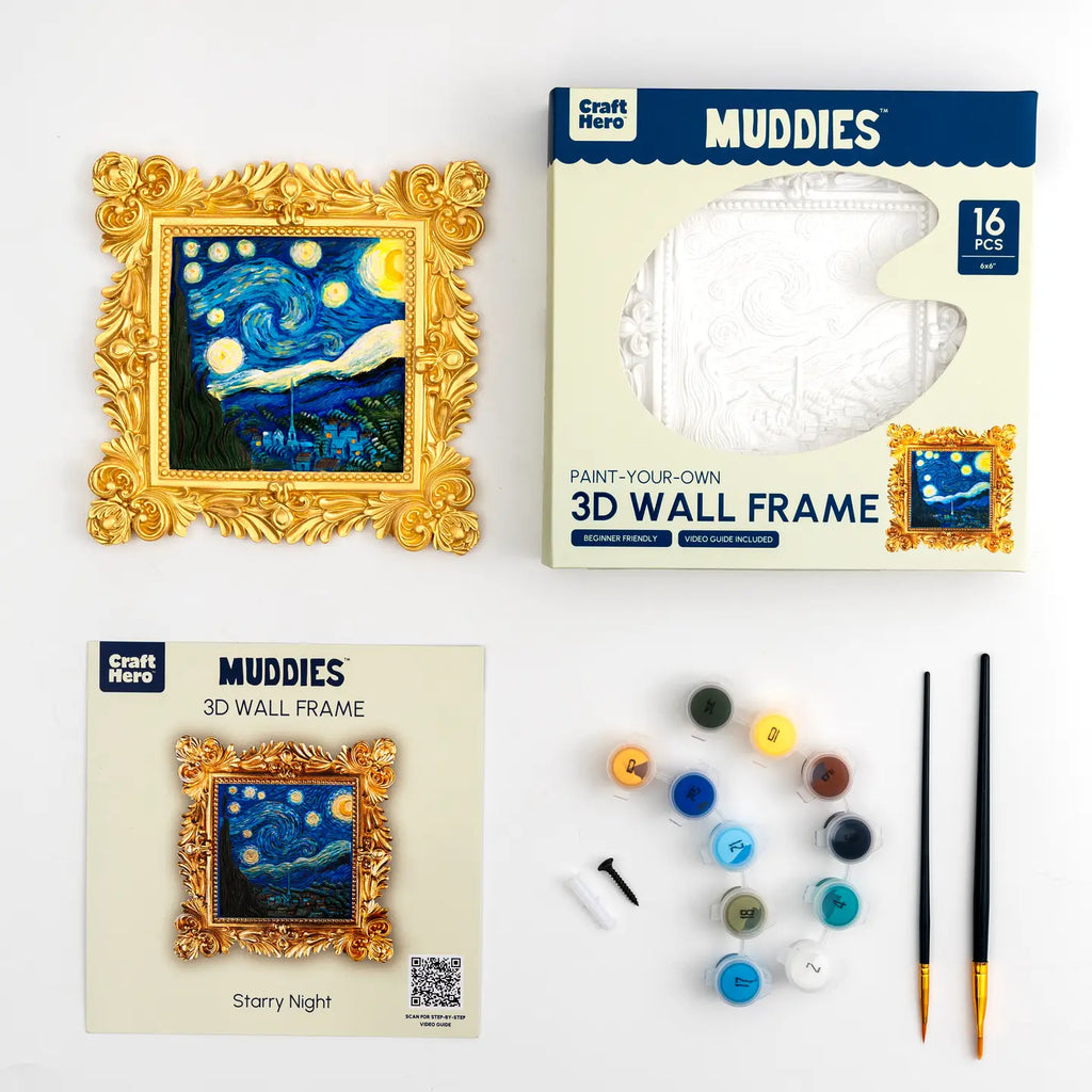 Craft Hero™️ Muddies™️: 3D Wall Frame - Starry Night