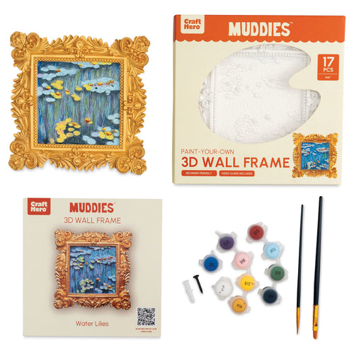 Craft Hero™️ Muddies™️: 3D Wall Frame - Water Lilies