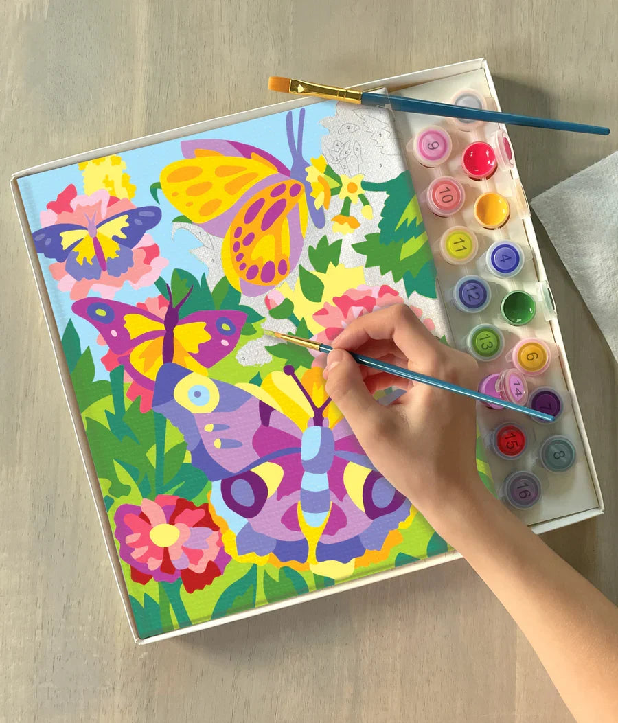 Bright Stripes iHeartArt Paint by Numbers: Butterflies + Blooms