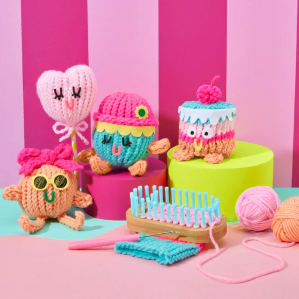 Bright Stripes Nimble Knitter Squishee Stuffies
